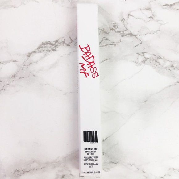 NIB UOMA Beauty Badass MF Matte Filler Lip Liner in Ross (Rose Red) - Picture 3 of 5